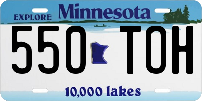 MN license plate 550TOH
