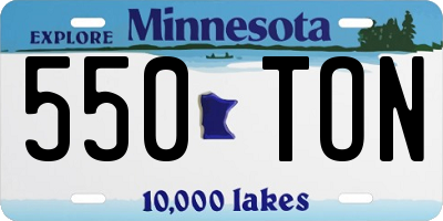 MN license plate 550TON