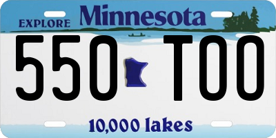 MN license plate 550TOO