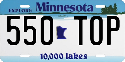 MN license plate 550TOP