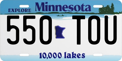 MN license plate 550TOU