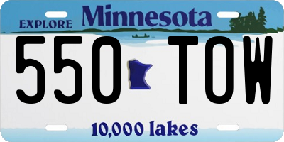 MN license plate 550TOW