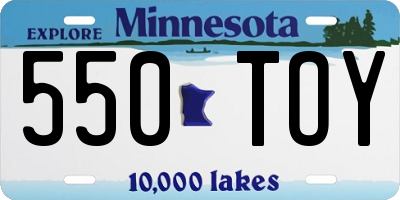 MN license plate 550TOY