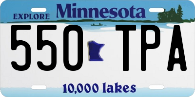 MN license plate 550TPA