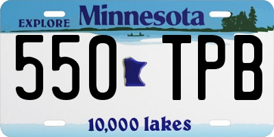 MN license plate 550TPB