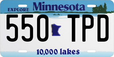 MN license plate 550TPD