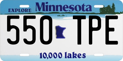 MN license plate 550TPE