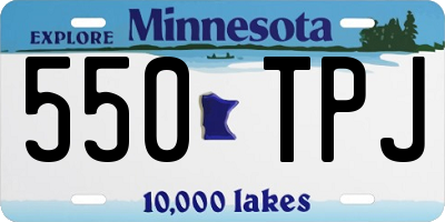 MN license plate 550TPJ