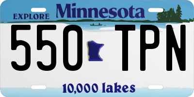 MN license plate 550TPN