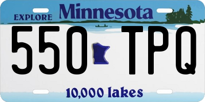 MN license plate 550TPQ