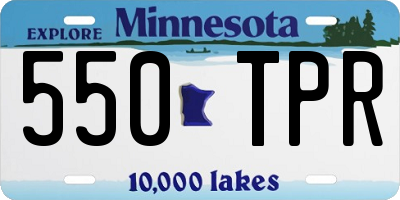 MN license plate 550TPR