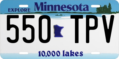 MN license plate 550TPV