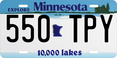 MN license plate 550TPY