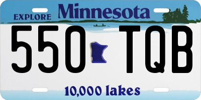 MN license plate 550TQB
