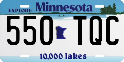MN license plate 550TQC