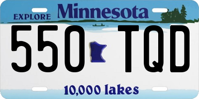 MN license plate 550TQD