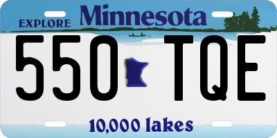 MN license plate 550TQE