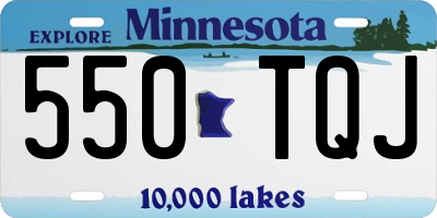 MN license plate 550TQJ