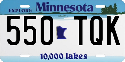 MN license plate 550TQK