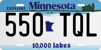 MN license plate 550TQL