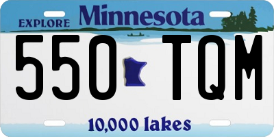 MN license plate 550TQM