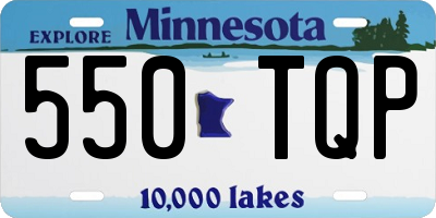 MN license plate 550TQP