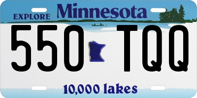 MN license plate 550TQQ