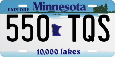 MN license plate 550TQS