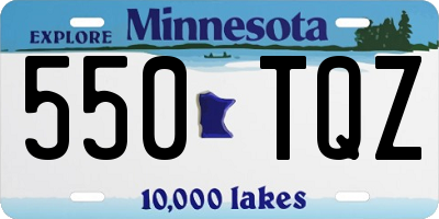 MN license plate 550TQZ