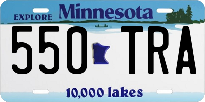 MN license plate 550TRA