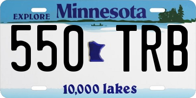 MN license plate 550TRB