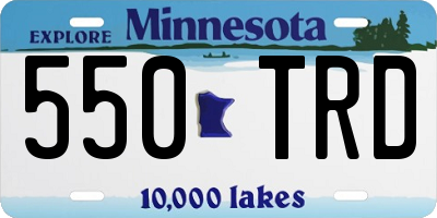 MN license plate 550TRD