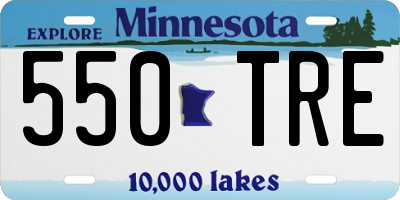 MN license plate 550TRE