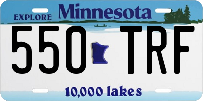MN license plate 550TRF