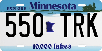 MN license plate 550TRK