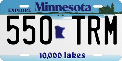 MN license plate 550TRM