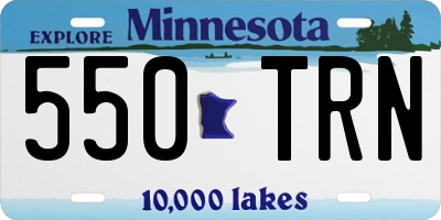MN license plate 550TRN