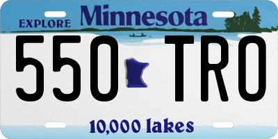 MN license plate 550TRO