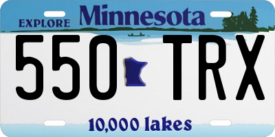MN license plate 550TRX