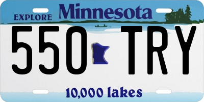 MN license plate 550TRY