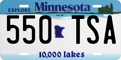 MN license plate 550TSA