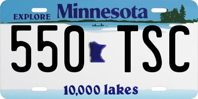 MN license plate 550TSC