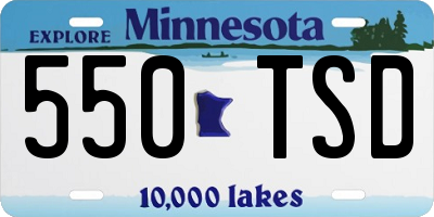 MN license plate 550TSD