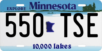 MN license plate 550TSE