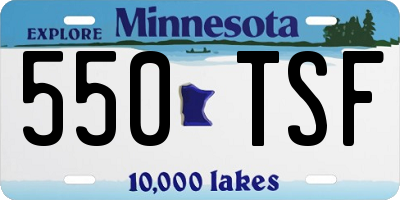 MN license plate 550TSF