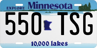 MN license plate 550TSG