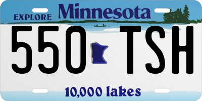 MN license plate 550TSH