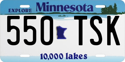 MN license plate 550TSK