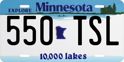 MN license plate 550TSL