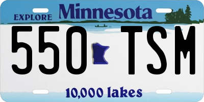 MN license plate 550TSM
